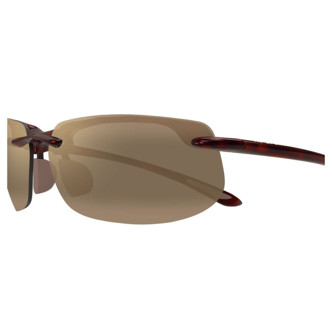 Maui Jim Banyans Rimless Sunglasses With Brown-Tinted Lenses And Tortoiseshell Arms