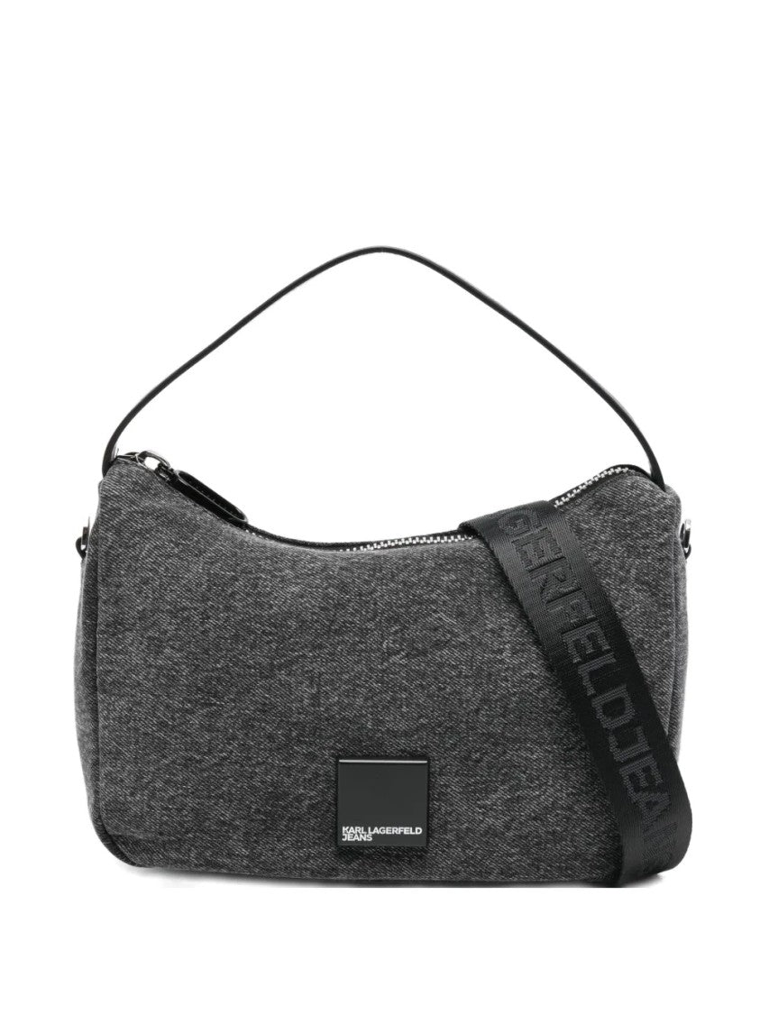 Karl Lagerfeld Structured Black Handbag With Minimalist Aesthetic