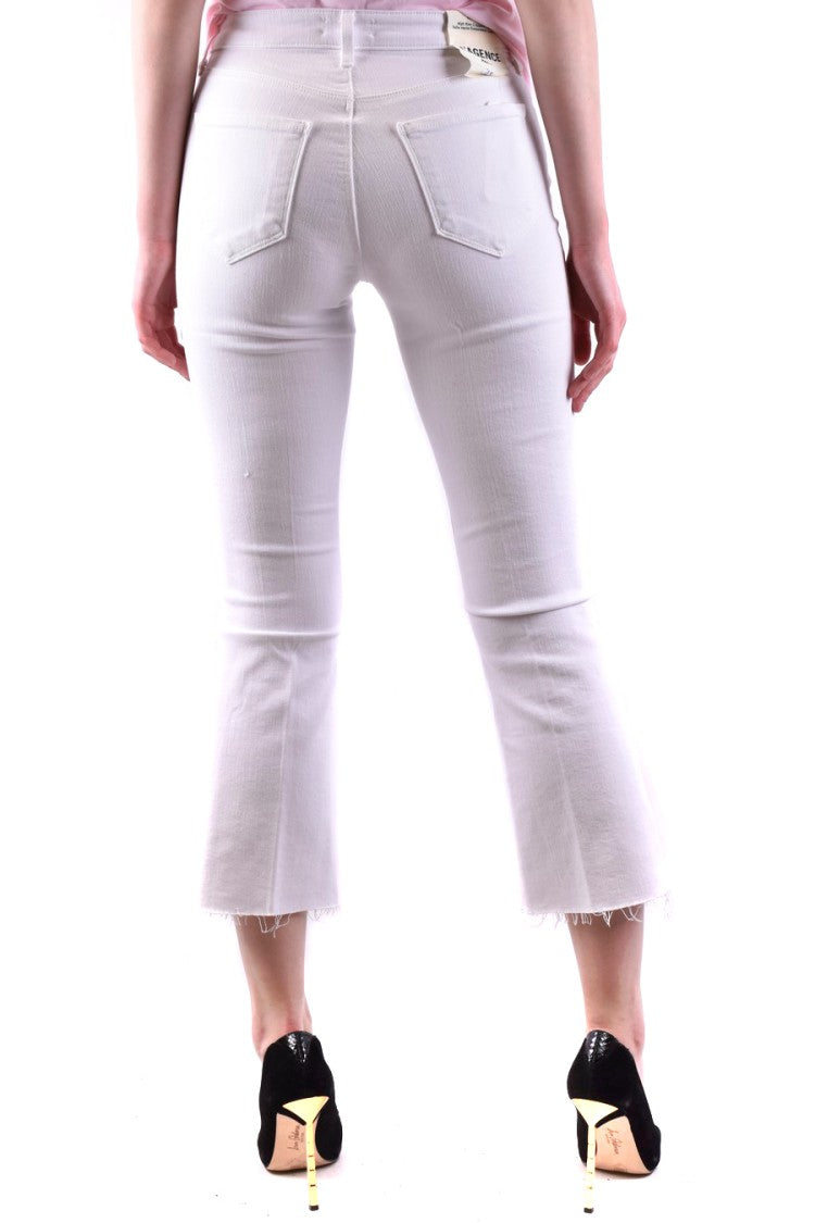 L'agence Cropped White Jeans With Flared Silhouette