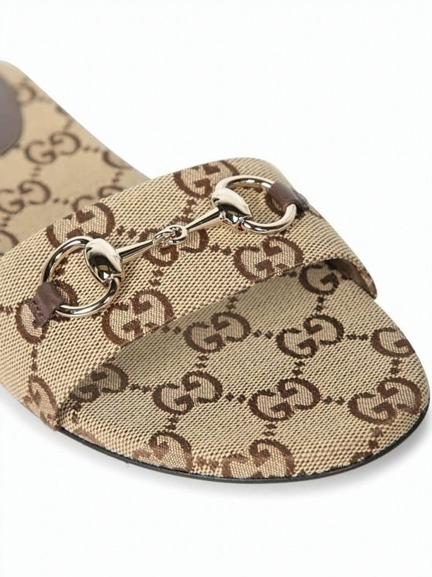 Gucci Canvas Upper Slide Sandal