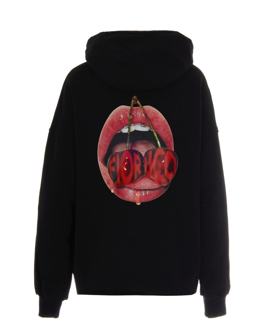 Fiorucci Cherry Mouth Black Sweatshirt