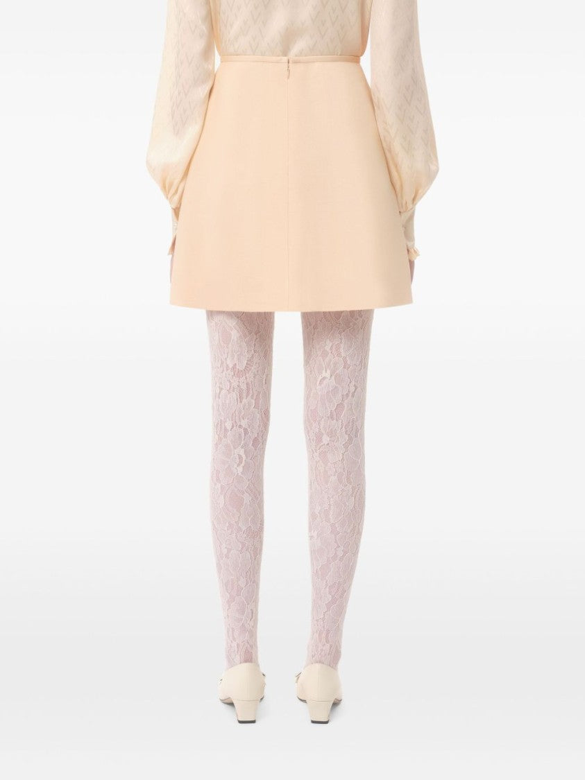Valentino Crepe Couture Skirt With Bow Detail