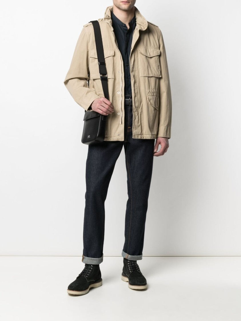 Aspesi Beige Utility Jacket With Detachable Hood