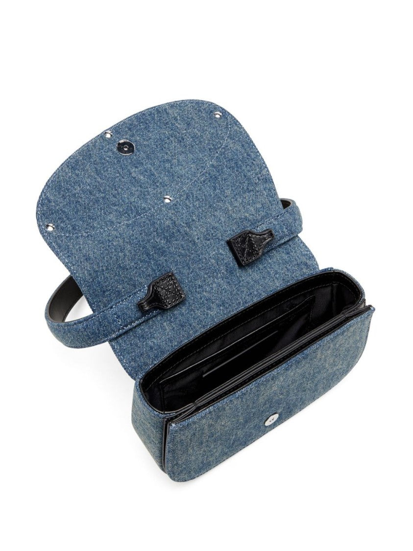 Diesel Structured Denim Silk And Nylon Bag