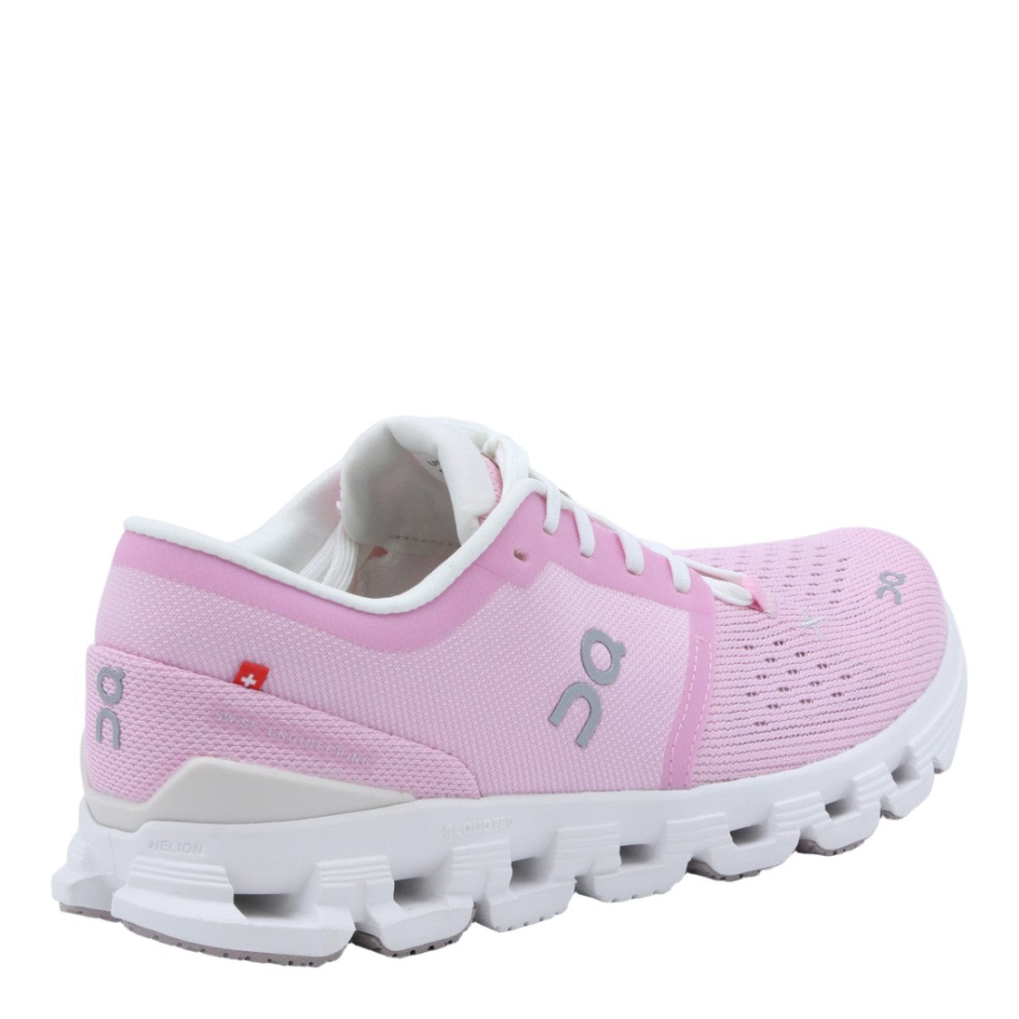 On Sporty White Sneakers With Textured Sole