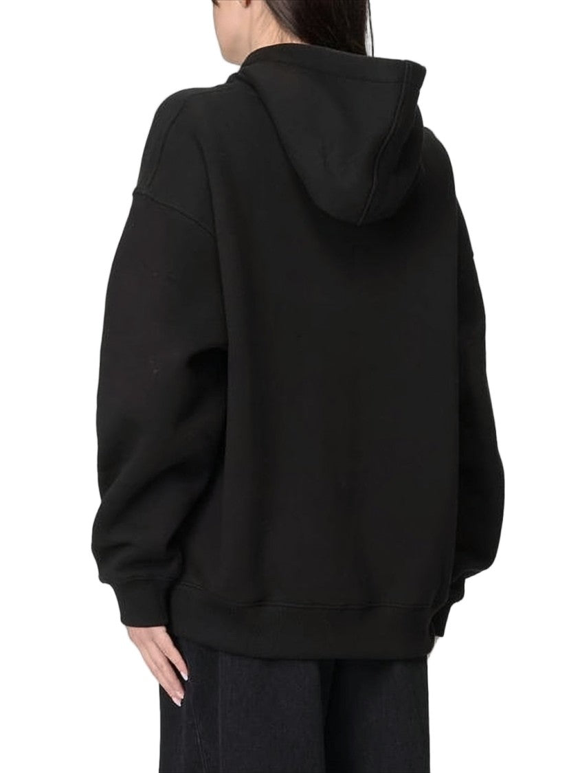 Kenzo Black Oversized Hoodie With Drawstring