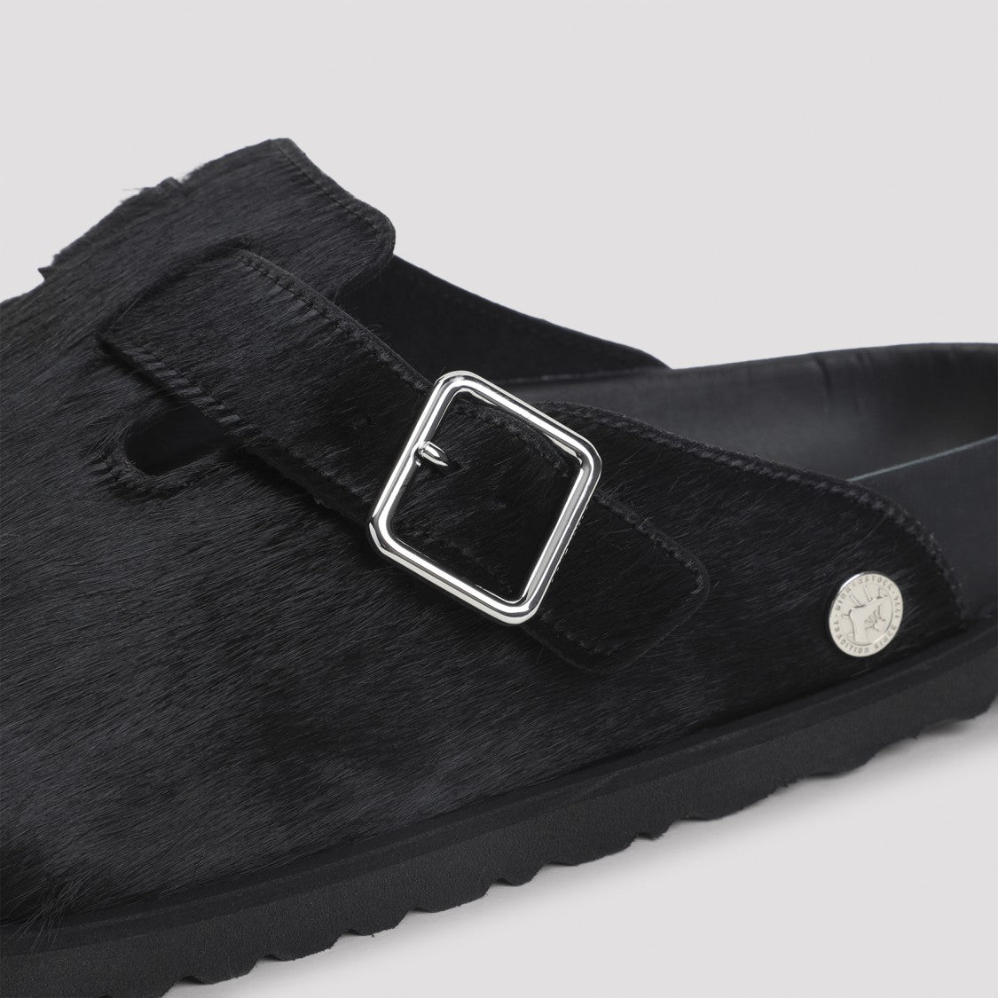 Birkenstock 1774 Boston Black Calf Hair Mules