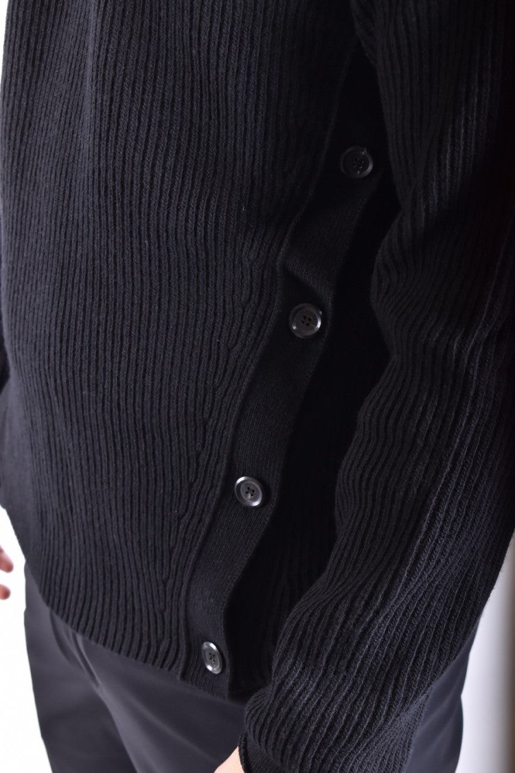 Moschino Black Wool Ribbed Crewneck Sweater