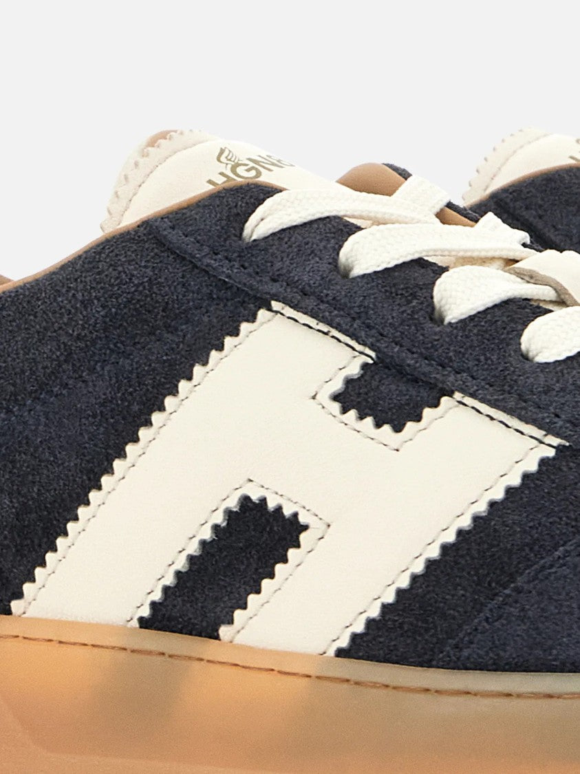 Hogan Low-Top Suede Sneakers With Contrasting Accents