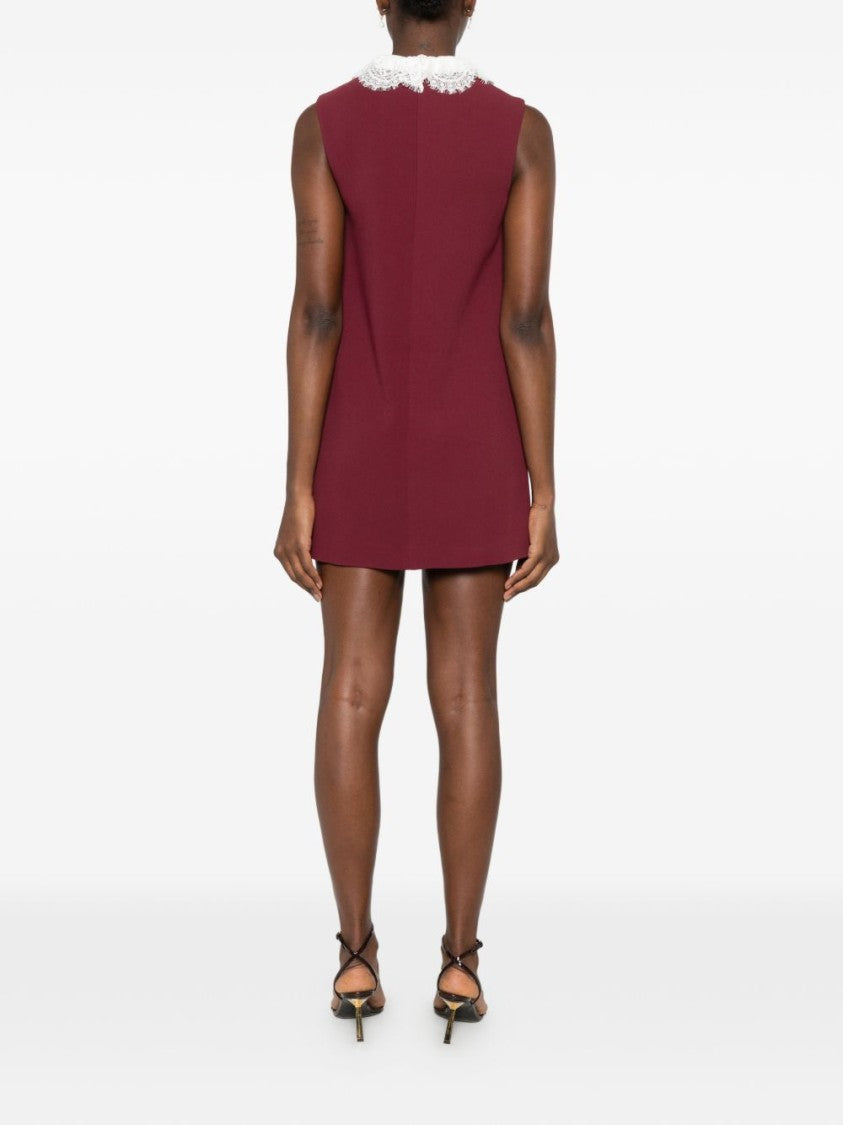 Self-Portrait Sleeveless Mini Lace Collar Dress