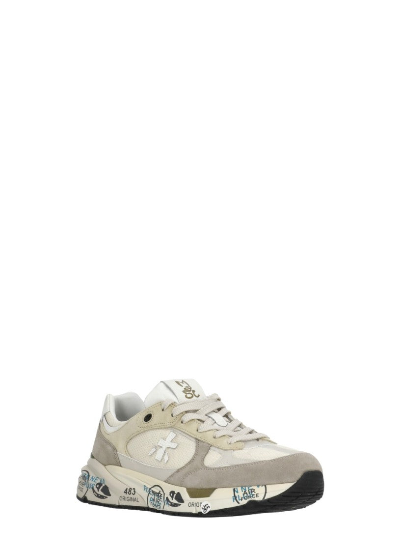 Premiata Beige Mase25 Ivory Inserts Sneakers