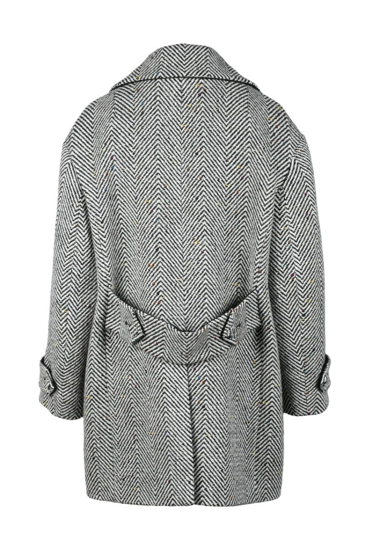 Ermanno Scervino Button Coat - White/Black