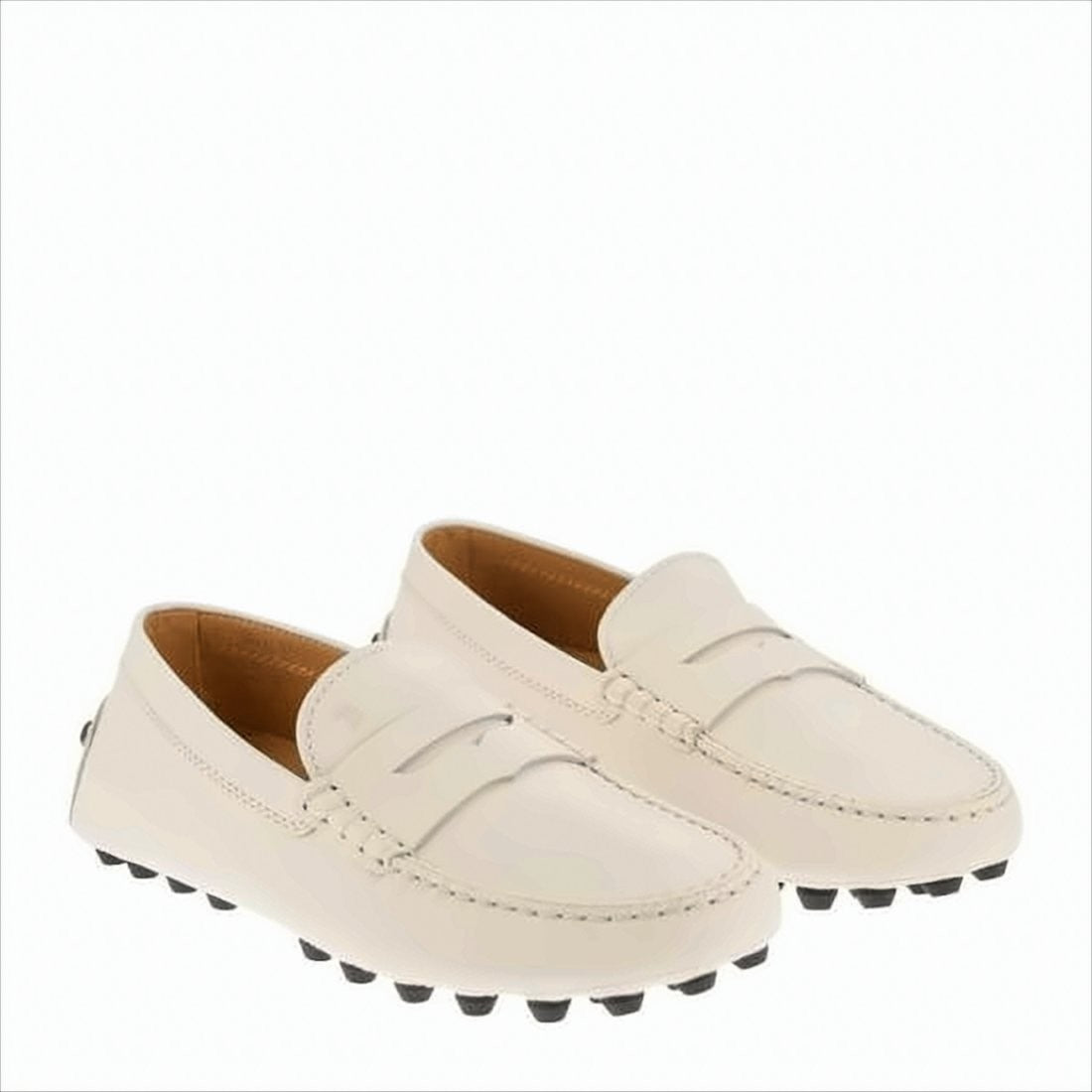 Tod's Leather Loafer With Penny Strap And Rubber-Studded Sole