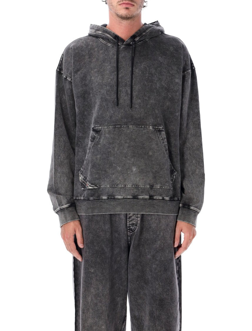 Diesel Washed Black Relaxed Vintage Hoodie