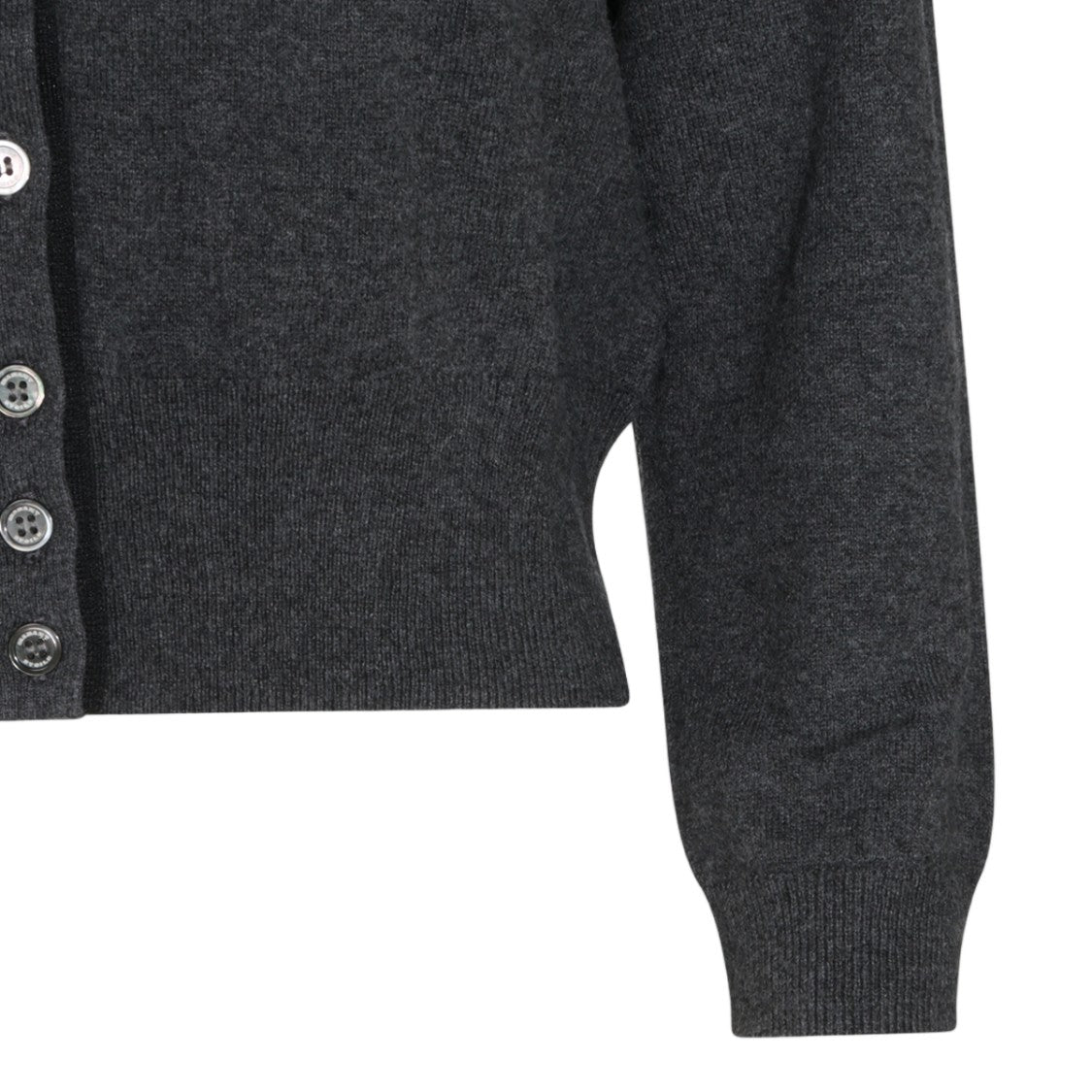 Isabel Marant Étoile Cropped Dark Grey Embroidered Cardigan