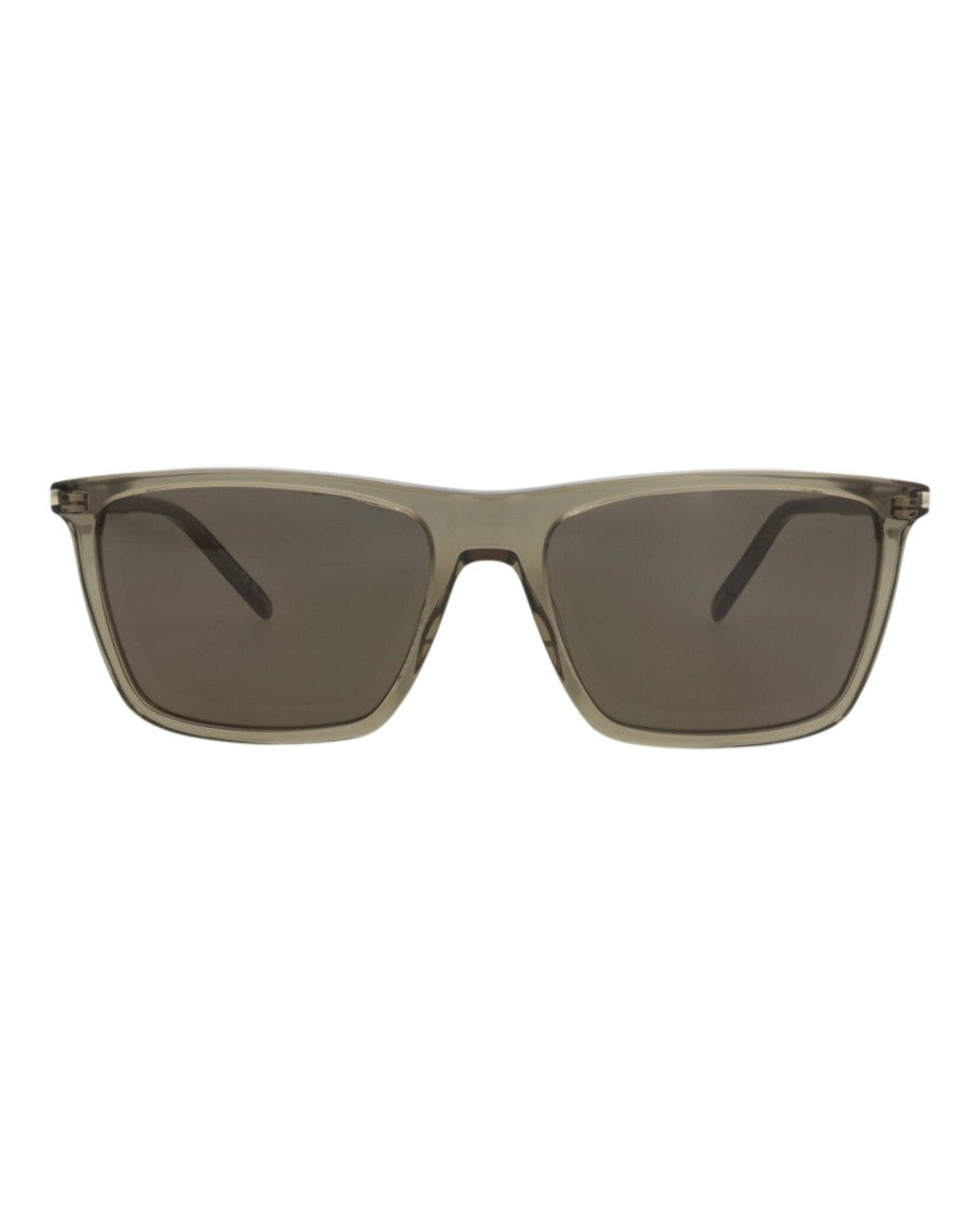 Saint Laurent Square-Frame Sunglasses In Recycled Acetate With Saddle Nose Bridge