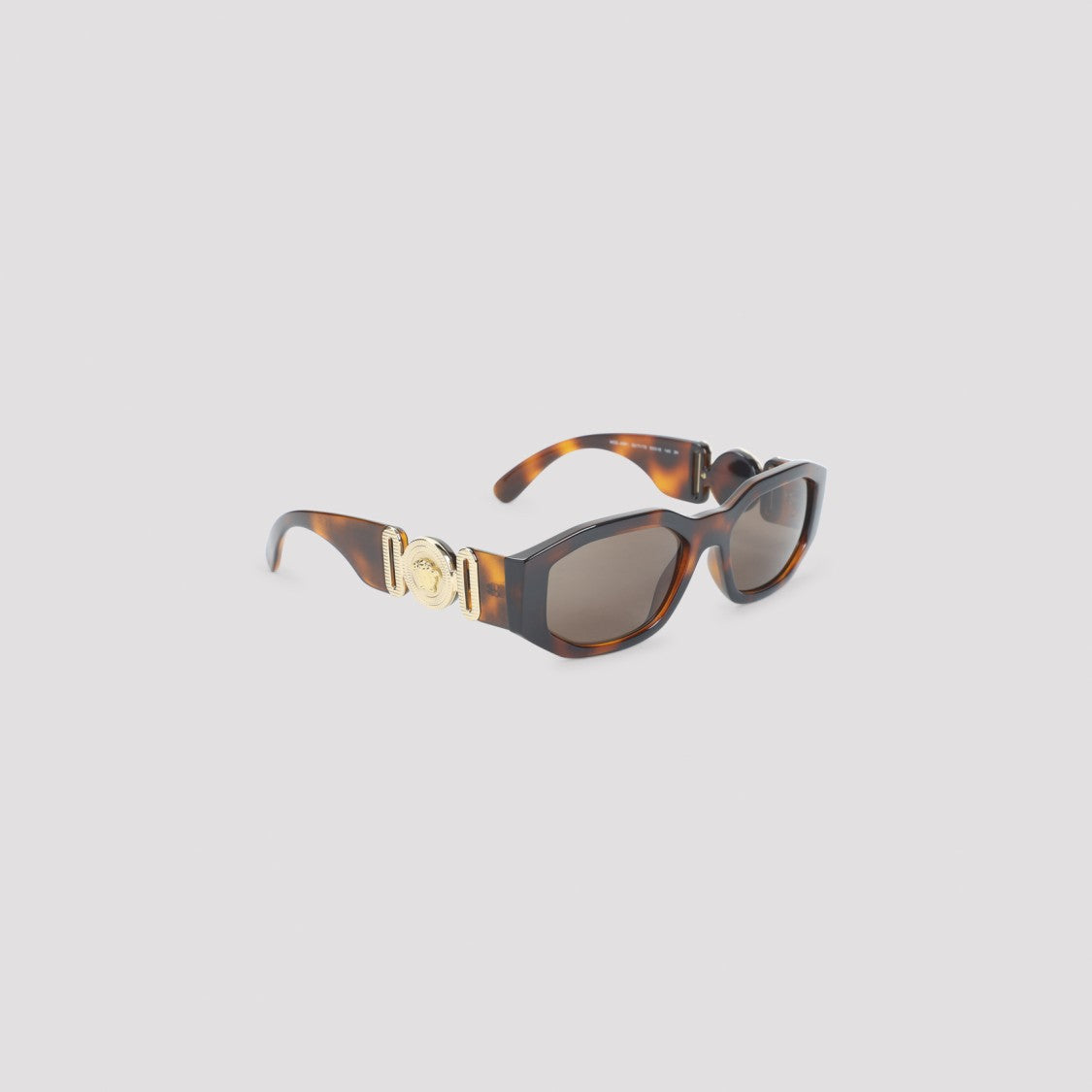 Versace Rectangular Tortoiseshell Acetate Sunglasses