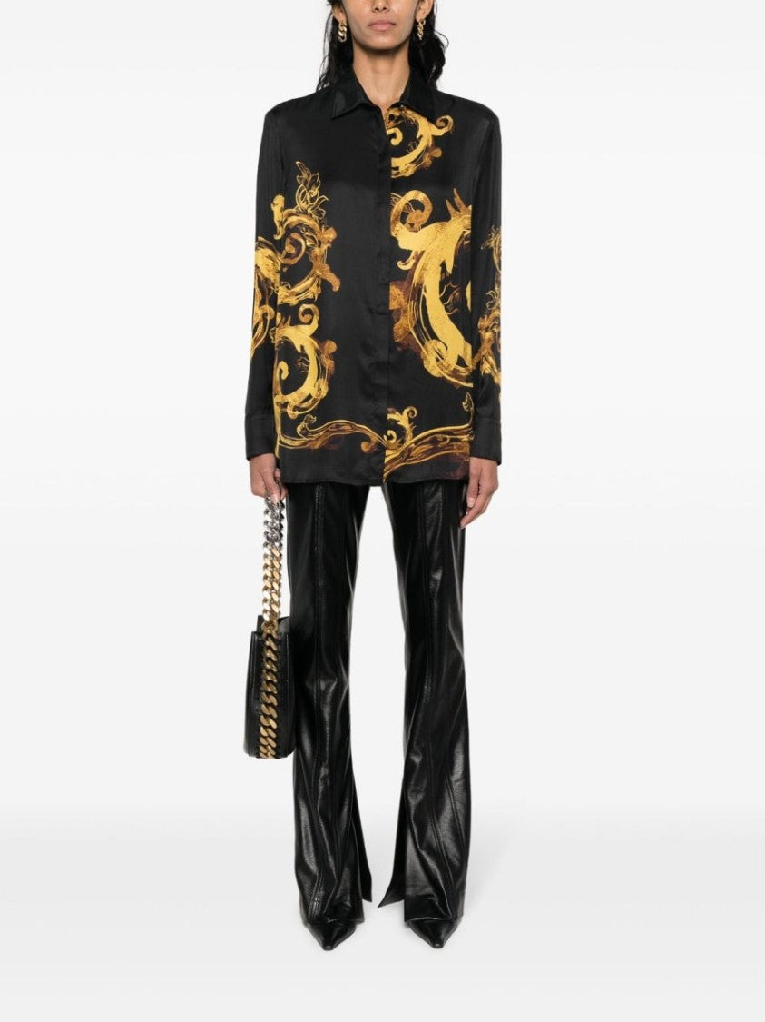 Versace Jeans Couture Chain Couture-Print Satin Shirt