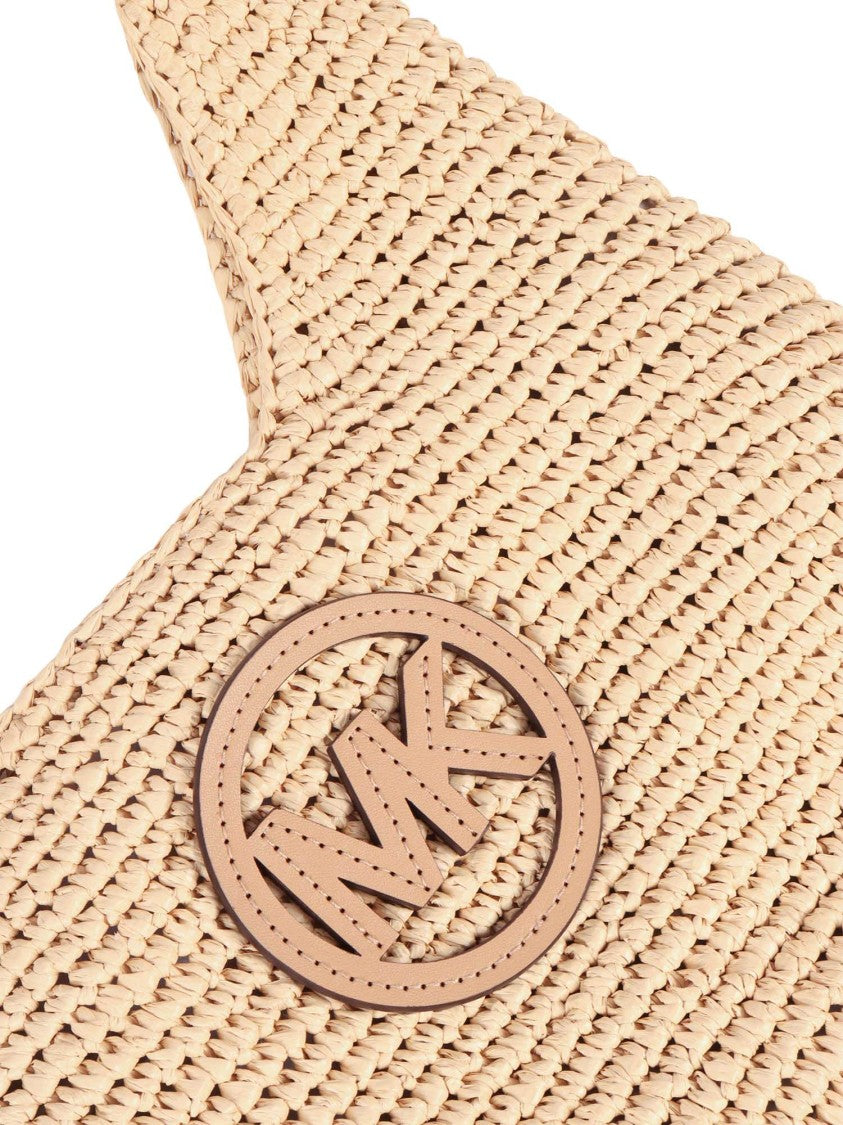 Michael Kors Small Woven Polypropylene Hobo Bag