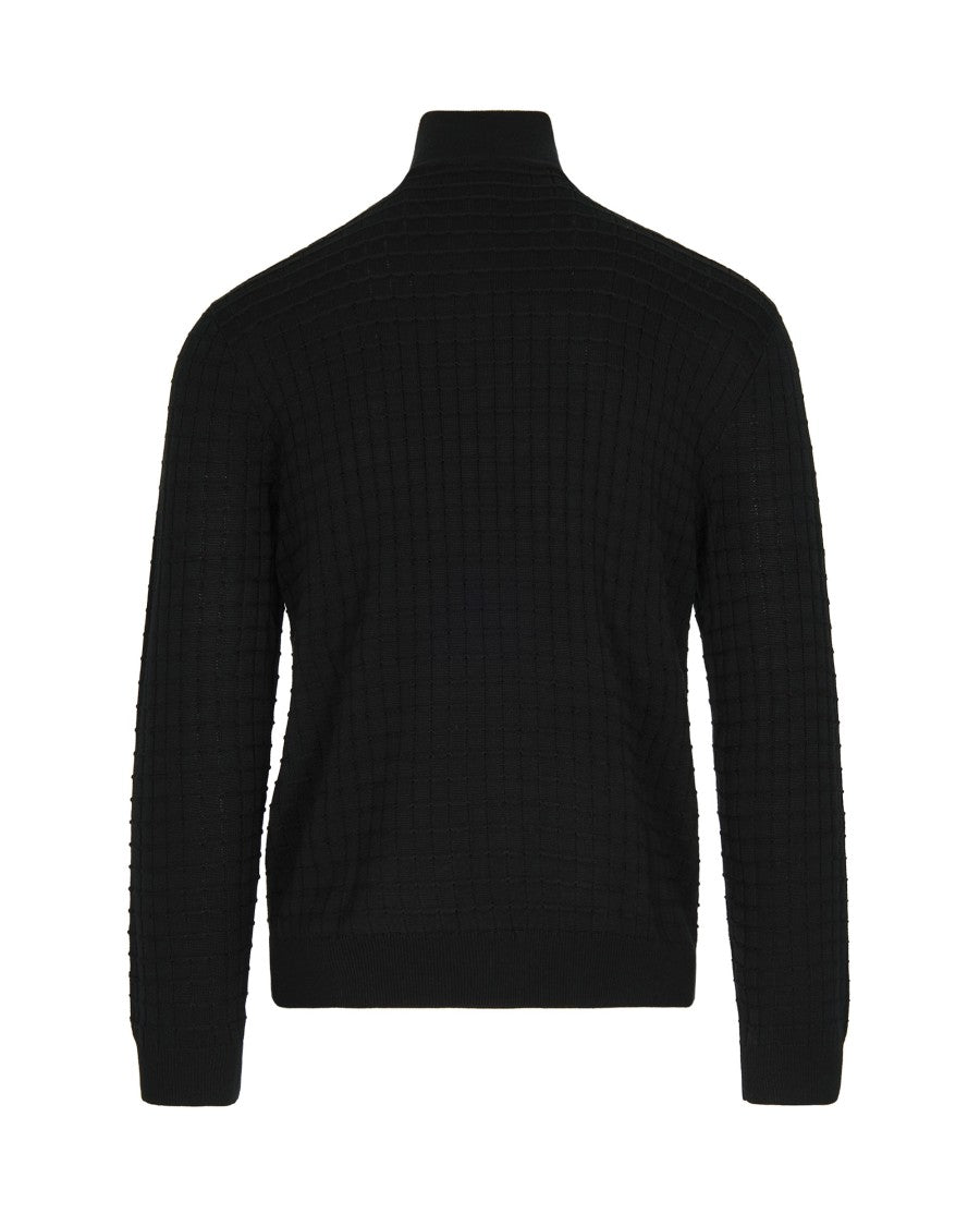 Emporio Armani Full-Zip Cardigan – Black