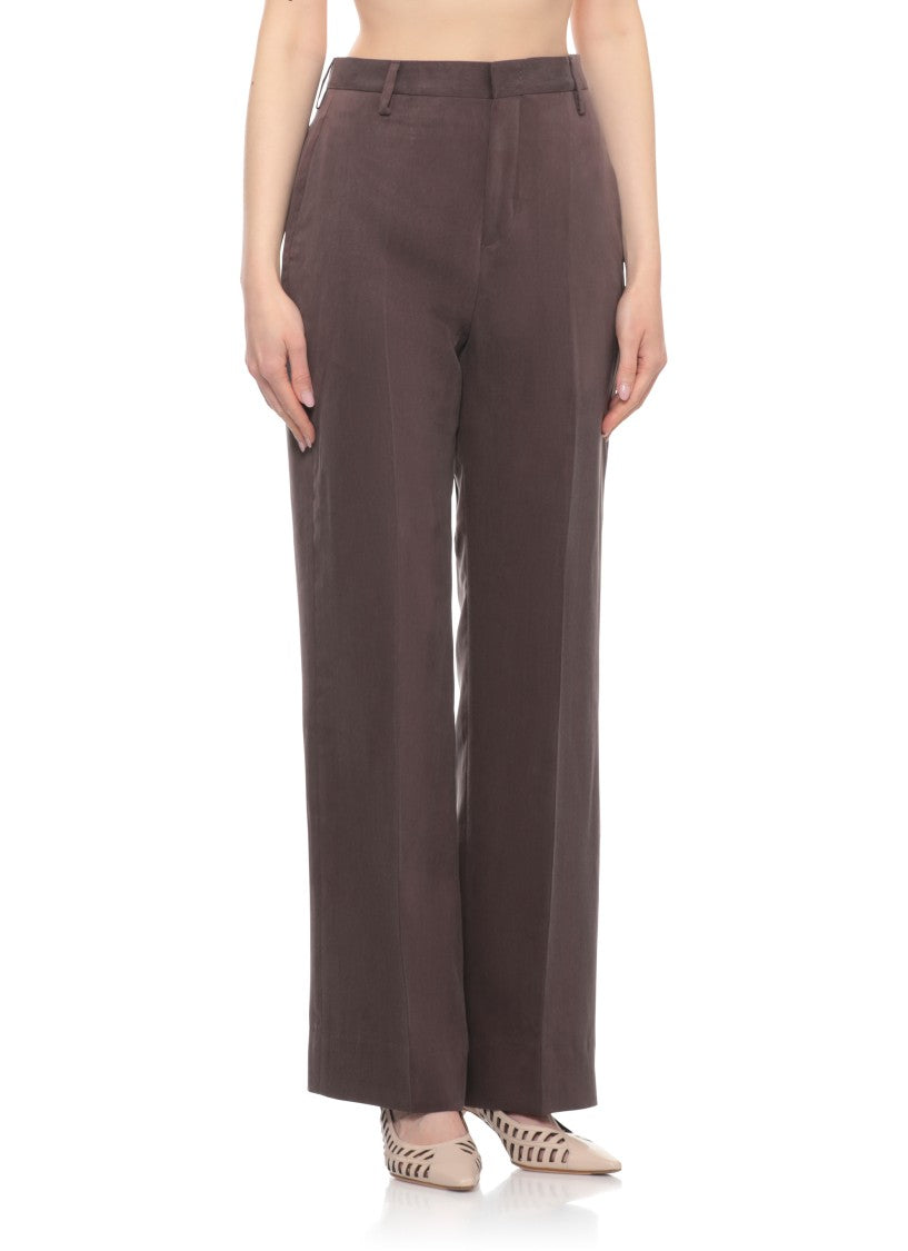 Briglia 1949 Brown Lutetia Four Pockets Wide-Leg Pants