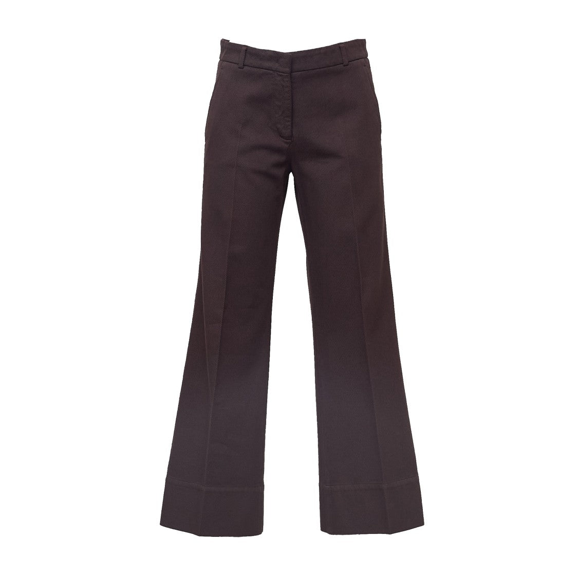Ql2 Wide-Legged Tailored Pants With Cuffed Hem