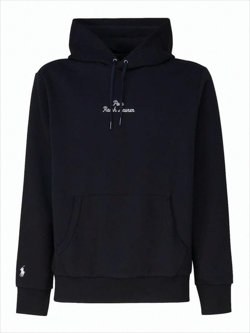 Polo Ralph Lauren Classic Dark Navy Hoodie With Front Kangaroo Pocket And Drawstring Hood