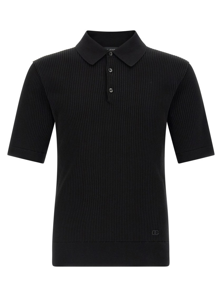 Dolce & Gabbana Micro-Ribbed Polo Shirt