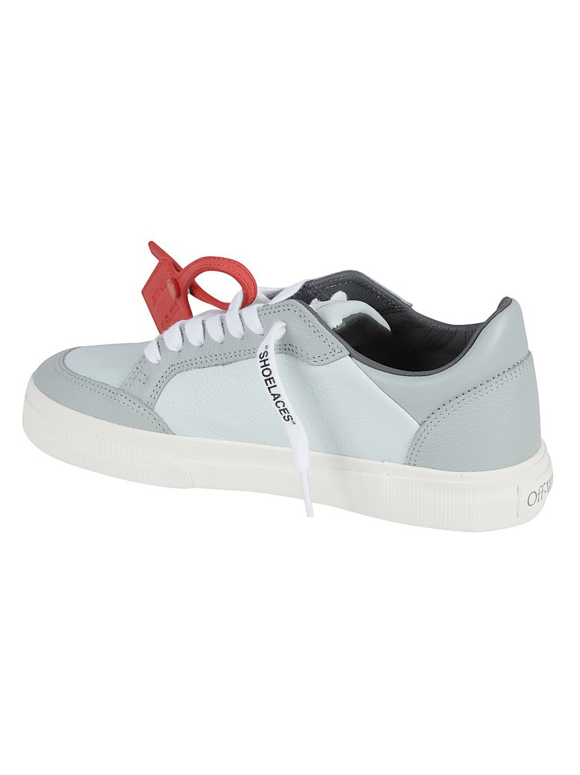 Off-White Leather Sneakers With Contrasting Accents