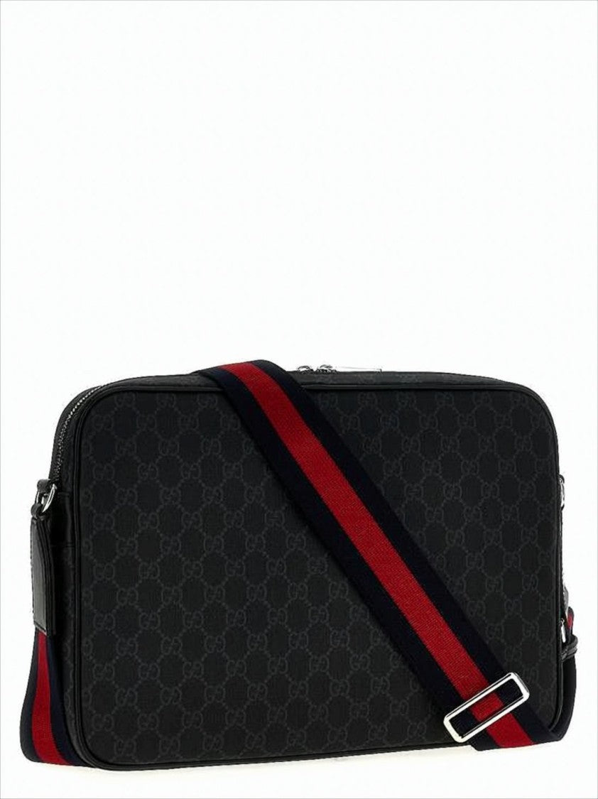 Gucci Canvas Crossbody Bag With Monogram Pattern