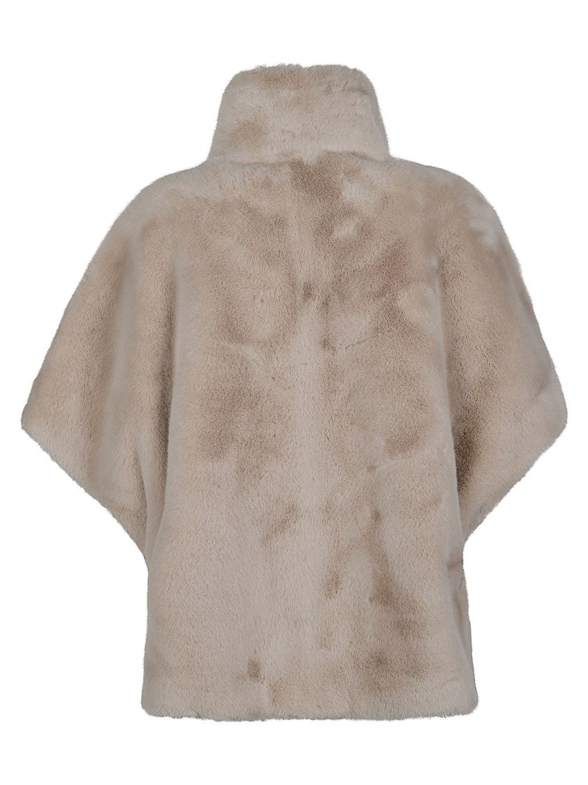 Pinko New Comodino Faux Fur Polyester Cape