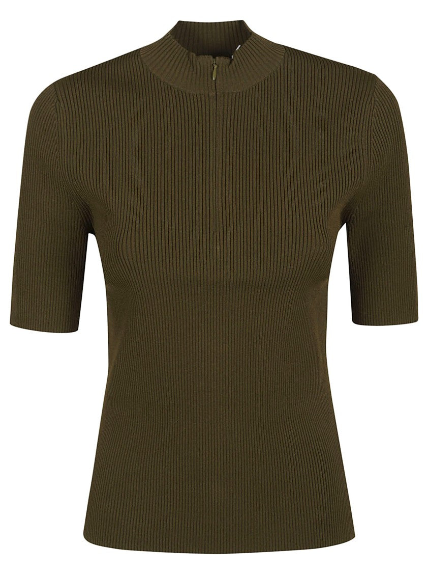 Tory Burch Half-Zip Crewneck Sweater