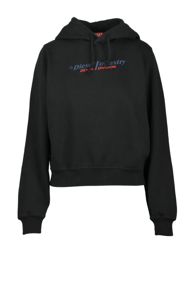 Diesel Black Cotton Women's Cropped Sweatshirt