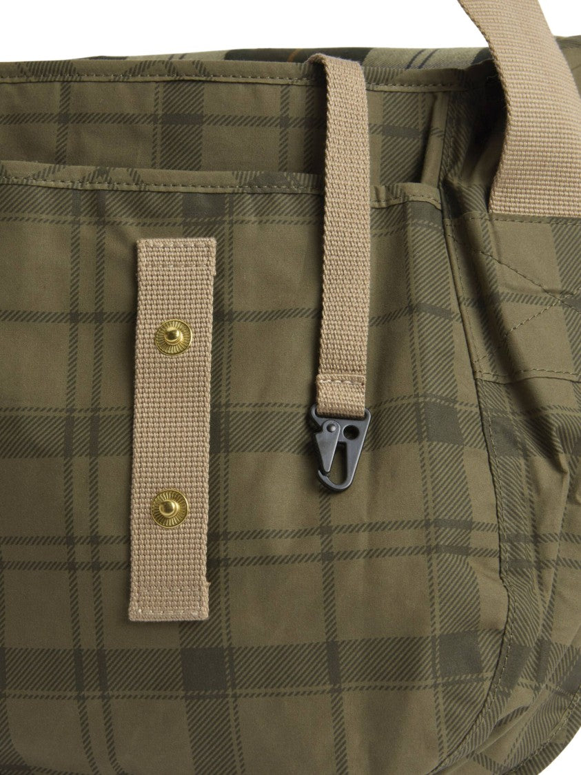 Barbour Riever Checkered Olive Transport Bag