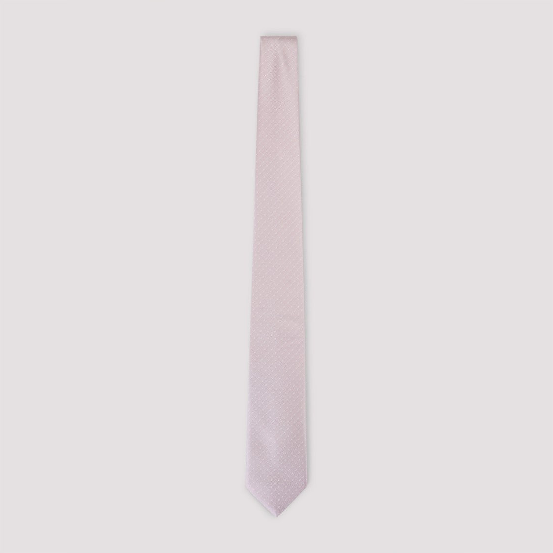 Brioni Textured Pink Polka Dot Cotton And Silk Tie