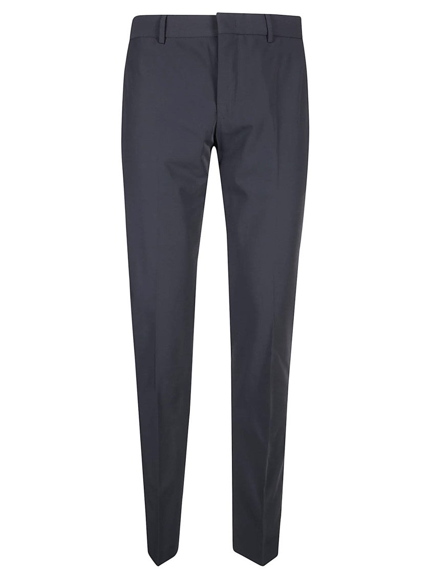 Pt Torino Straight-Cut Tailored Trousers With Concealed Closure