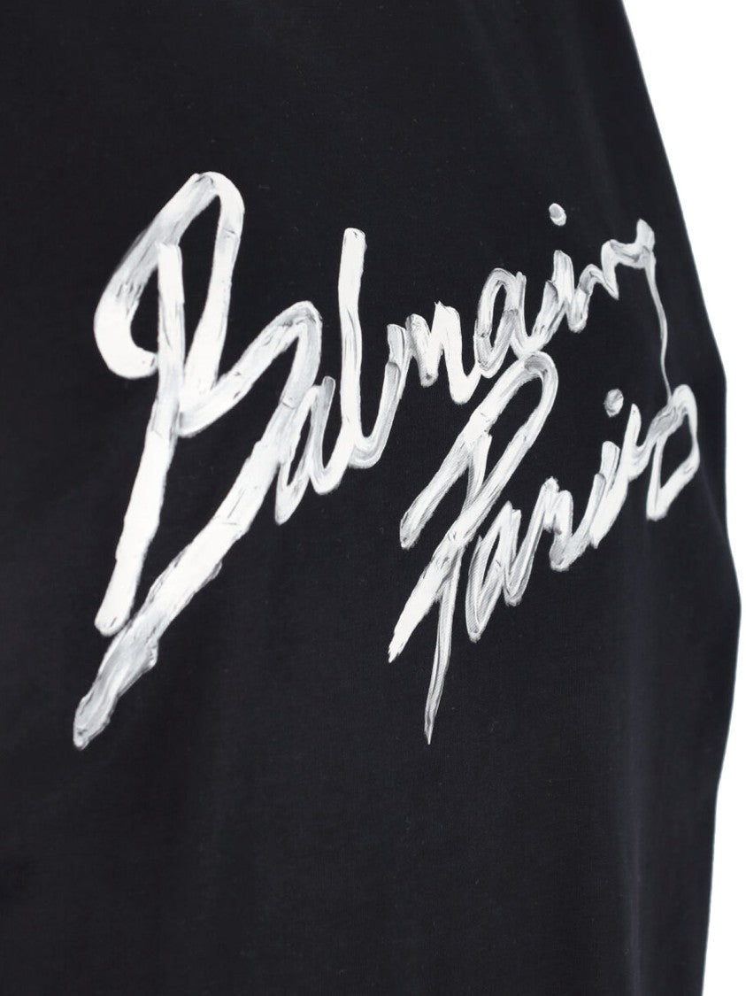 Balmain "Brush Print" T-Shirt – Black