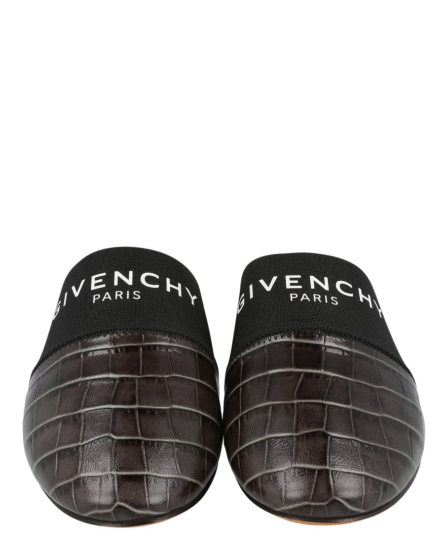 Givenchy Croc Embossed Bedford Mules