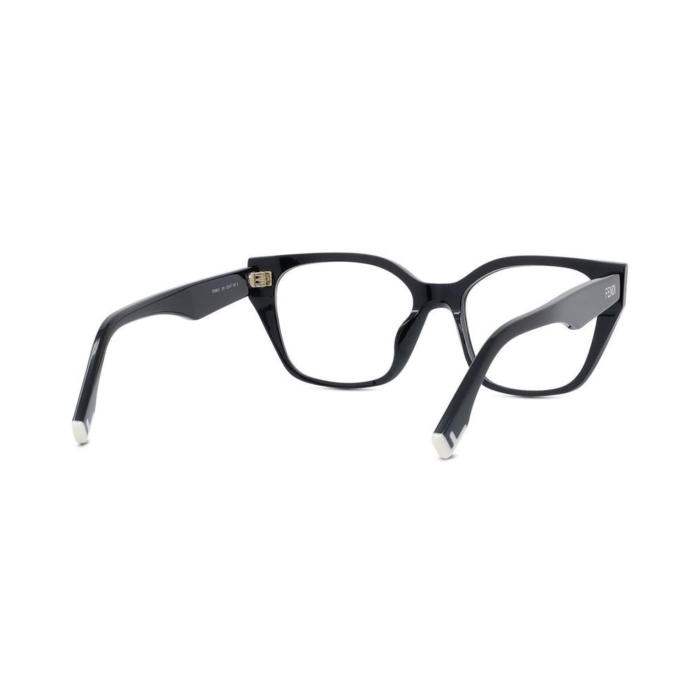 Fendi Way Rectangular Black Acetate Eyeglasses