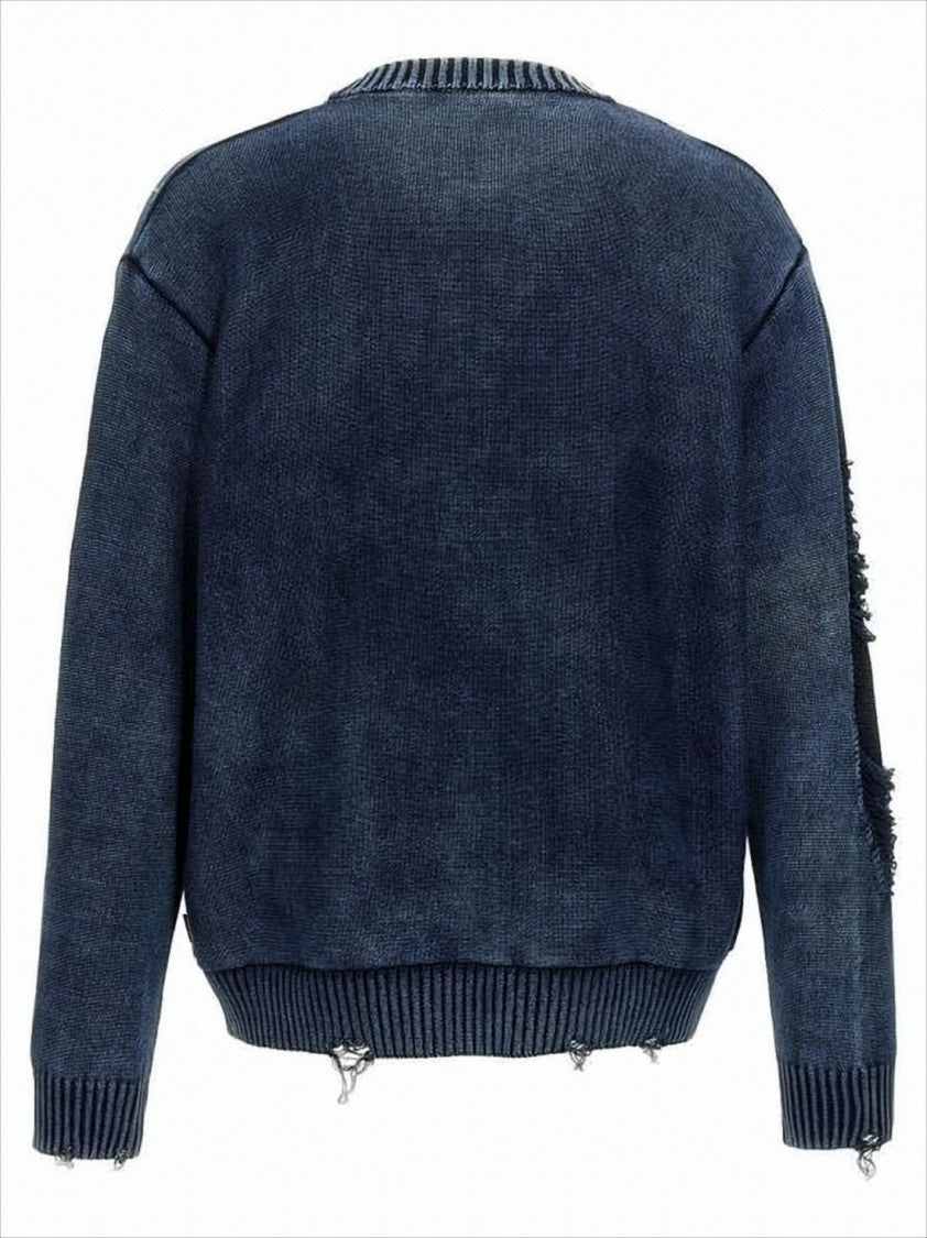 Diesel Deep Indigo Denim Knit Sweater