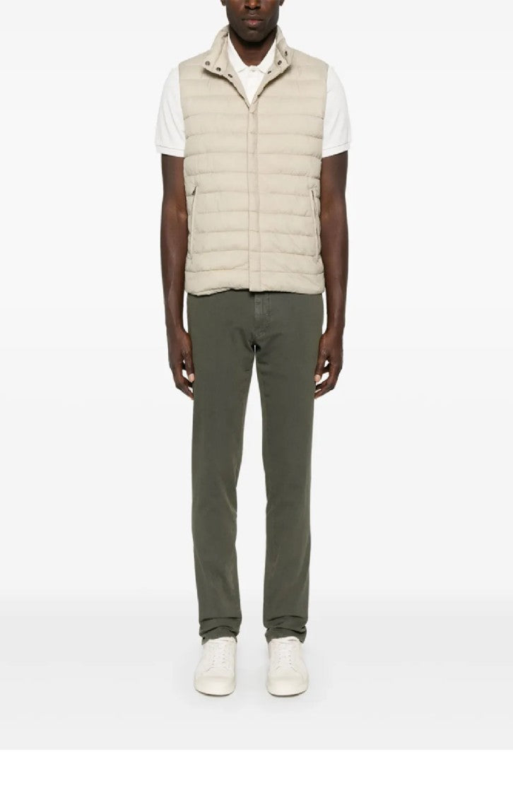 Herno Quilted Sleeveless Vest With High Collar