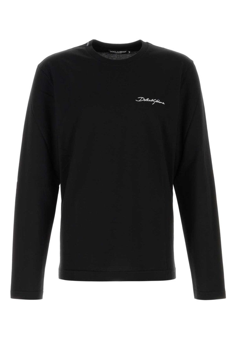 Dolce & Gabbana Black Cotton T-Shirt