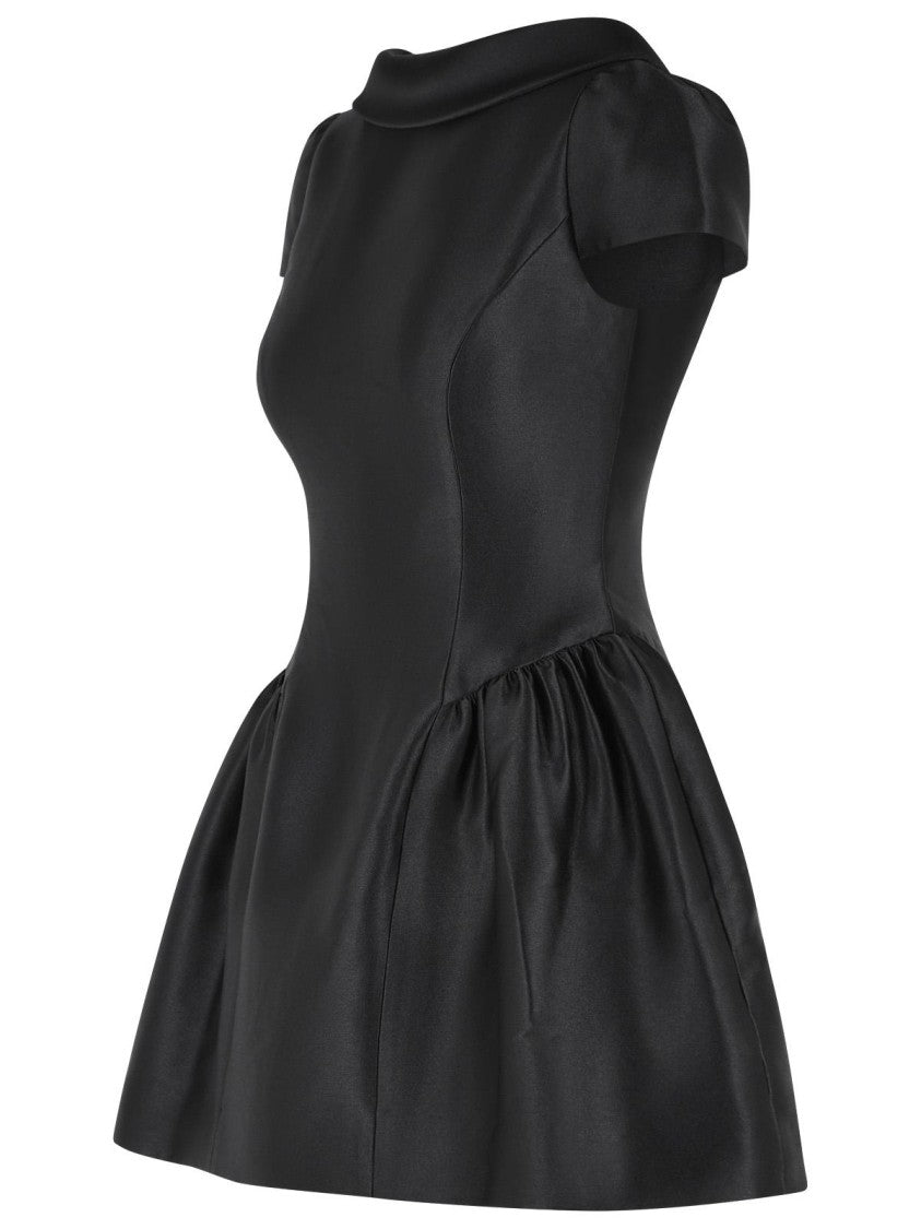 Self-Portrait Black Polyester Taffeta Mini Dress