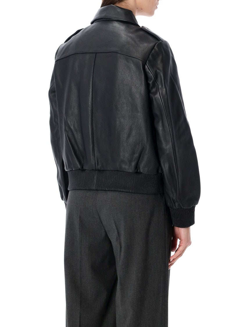 Sessun Miley Leather Bomber