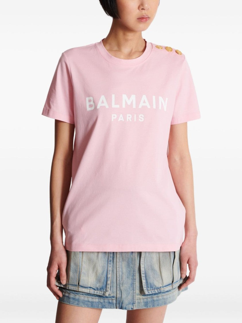 Balmain Relaxed Fit Pale Pink Top