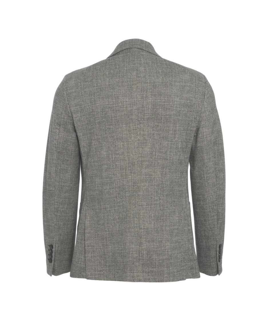 Circolo 1901 Textured Single-Breasted Blazer With Patch Pockets