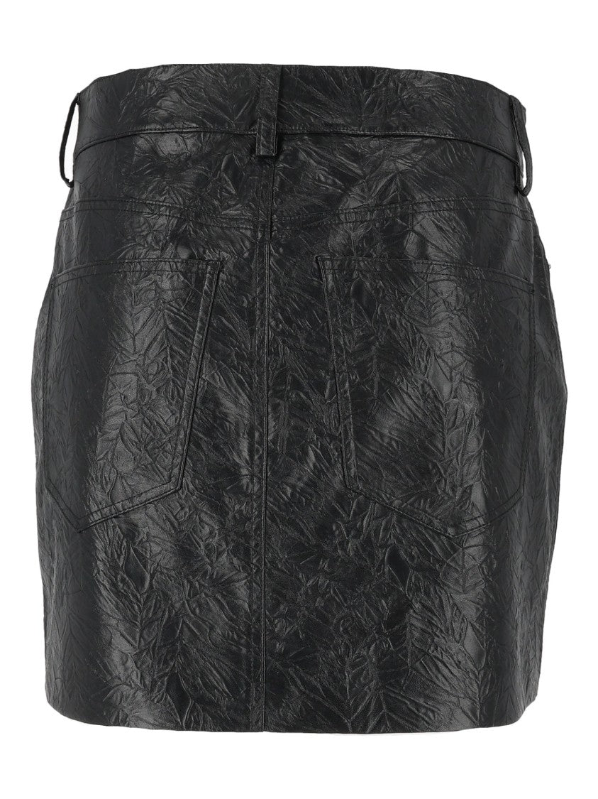 Michael Kors Textured Faux Leather Mini Skirt