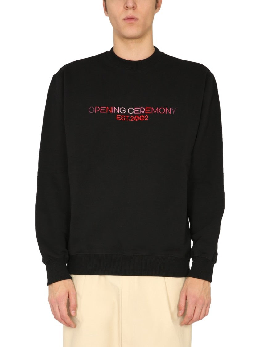 Opening Ceremony Crew Neck Sweatshirt With Embroidered Logo