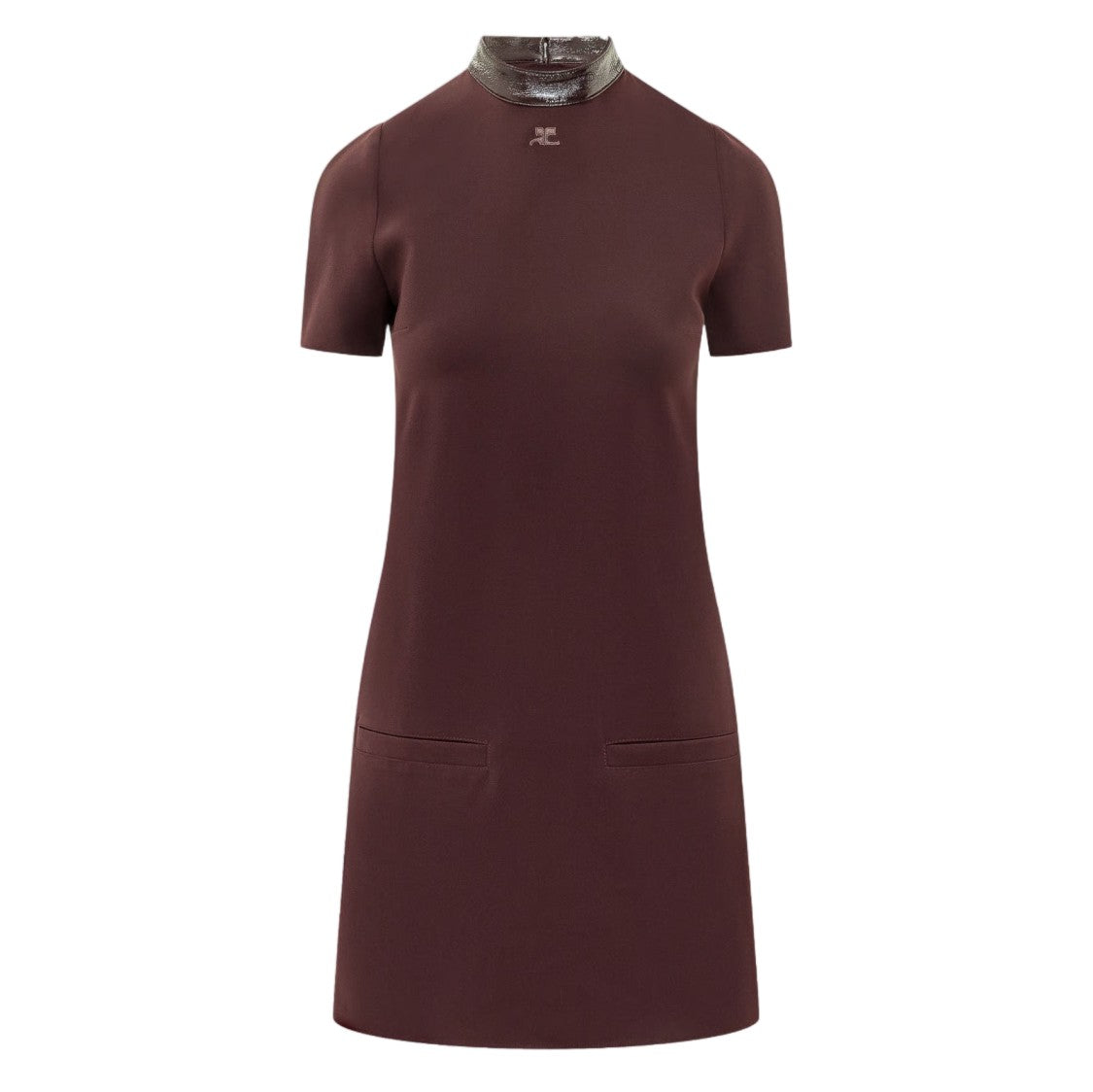 Courrèges Metallic Collar Mini Dress
