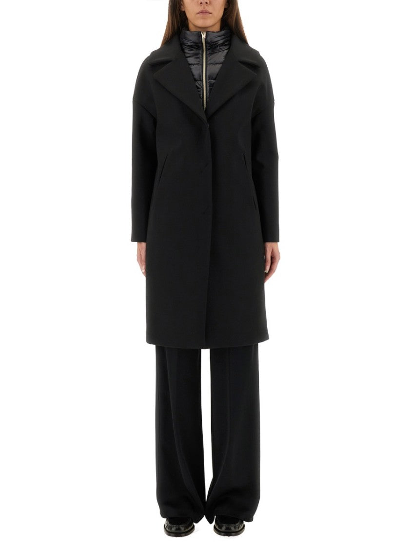 Herno Black Wool Coat